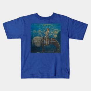 A Knight Rode On by John Bauer 1915 Kids T-Shirt